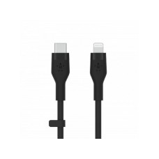 BELKIN Belkin BOOST CHARGE Flex Silicone cable USB-C to Lightning - 2M - Black (CAA009bt2MBK)