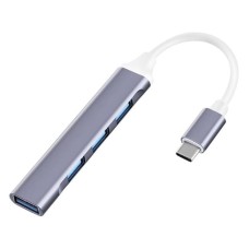 E-GREEN USB 3.1 tip C - HUB 4port USB 3.0 crni