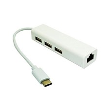 E-GREEN USB 3.1 tip C HUB (3 port USB 2.0 + 1port fast ethernet)