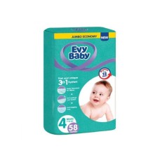 EVY BABY Pelene Jumbo 4 Maxi 8-18kg 58kom 3 u 1