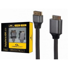 GEMBIRD CC-DP-HDMI-4K-6 DisplayPort na HDMI interface kabl,4K at 60 Hz, Premium Series 1.8m 40019