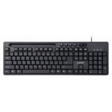 GEMBIRD KB-UM-108 Multimedijalna tastatura US layout black USB sa držačem za telefon