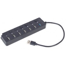 GEMBIRD UHB-U3P1U2P6P-01 7-port USB hub (1xUSB 3.1 + 6xUSB 2.0) with switches