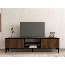 HOME LINE TV polica Erem Walnut Black