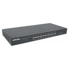 INTELLINET 24-Port Gigabit Ethernet Switch, 2xSFP Ports