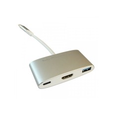 LC POWER USB Tip-C Hub, 1x USB3.0 ,1x Tip-C port za punjenje, 1x HDMI 4K (LC-HUB-C-MULTI-4)