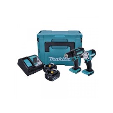 MAKITA LXT set-DDF482Z+DTD156Z + punjač + 2 baterije + Makpac DLX2339J