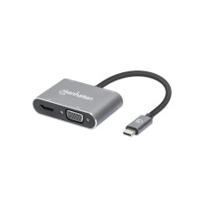 MANHATTAN Docking station 4u1 USB-C - VGA/HDMI/USB 3.0 (130691)