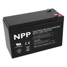 NPP NP12V-7.5Ah, AGM Battery, C20=7.5AH, T1, 151x65x94x100, 2,07KG