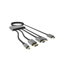 Sandberg Kabl-display HUB All-In-One USB C/DP/m DP/HDMI - HDMI 2m 509-21