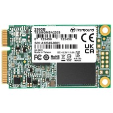 TRANSCEND MSATA 256GB SSD, SATA III, 3D NAND, 220S Series (TS256GMSA220S)