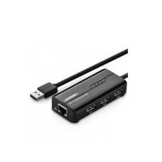 UGREEN Adapter USB HUB 2.0 na RJ45 +3xUSB